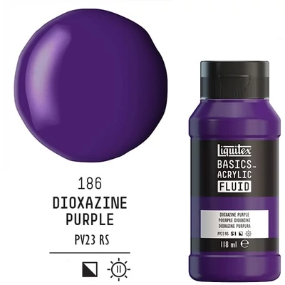 Liquitex Basics Fluid akrilfesték, 118 ml - 186, dioxazine purple
