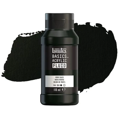 Liquitex Basics Fluid akrilfesték, 118 ml - 244, ivory black