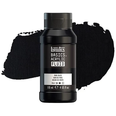 Liquitex Basics Fluid akrilfesték, 118 ml - 276, mars black