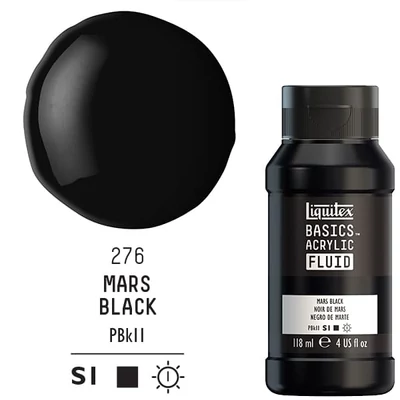 Liquitex Basics Fluid akrilfesték, 118 ml - 276, mars black