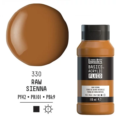 Liquitex Basics Fluid akrilfesték, 118 ml - 330, raw sienna