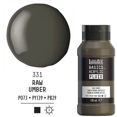 Liquitex Basics Fluid akrilfesték, 118 ml - 331, raw umber