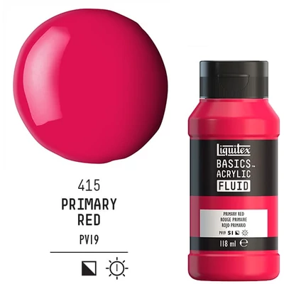 Liquitex Basics Fluid akrilfesték, 118 ml - 415, primary red