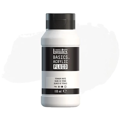 Liquitex Basics Fluid akrilfesték, 118 ml - 432, titanium white