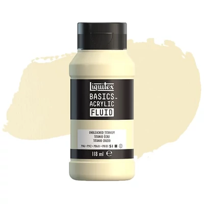 Liquitex Basics Fluid akrilfesték, 118 ml - 434, unbleached titanium