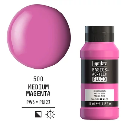Liquitex Basics Fluid akrilfesték, 118 ml - 500, medium magenta