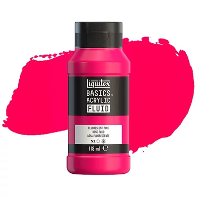 Liquitex Basics Fluid akrilfesték, 118 ml - 987, fluorescent pink