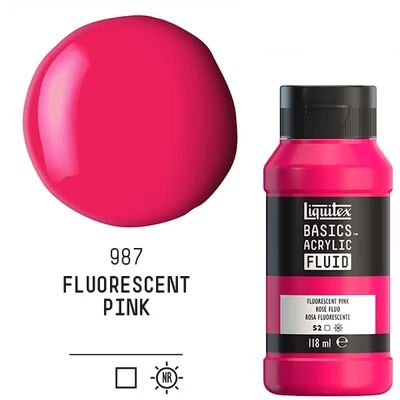 Liquitex Basics Fluid akrilfesték, 118 ml - 987, fluorescent pink