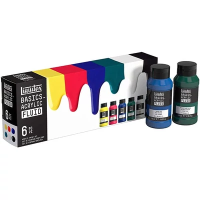 Liquitex Basics Fluid akrilfesték készlet, 6x118 ml