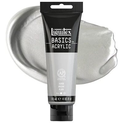 Liquitex Basics akrilfesték, 118 ml - 052, silver
