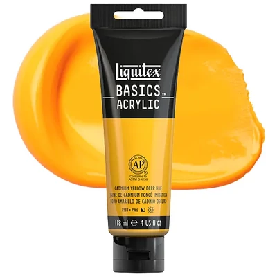 Liquitex Basics akrilfesték, 118 ml - 163, cadmium yellow deep hue