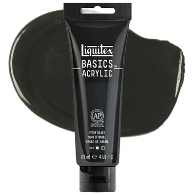 Liquitex Basics akrilfesték, 118 ml - 244, ivory black