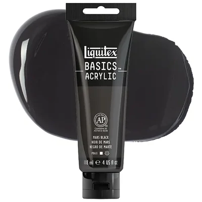 Liquitex Basics akrilfesték, 118 ml - 276, mars black