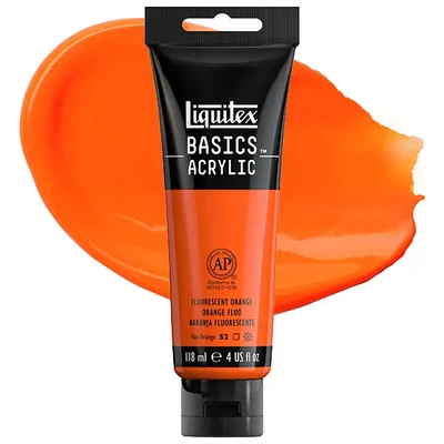 Liquitex Basics akrilfesték, 118 ml - 982, fluorescent orange