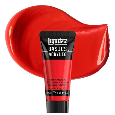 Liquitex Basics akrilfesték, 22 ml - 151, cadmium red medium hue