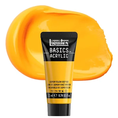 Liquitex Basics akrilfesték, 22 ml - 163, cadmium yellow deep hue