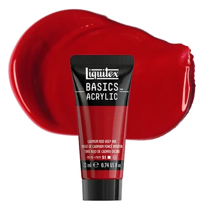 Liquitex Basics akrilfesték, 22 ml - 311, cadmium red deep hue