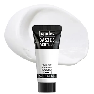 Liquitex Basics akrilfesték, 22 ml - 432, titanium white