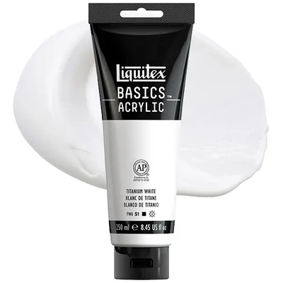 Liquitex Basics akrilfesték, 250 ml - 432, titanium white