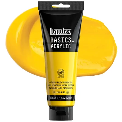 Liquitex Basics akrilfesték, 250 ml - 830, cadmium yellow medium hue