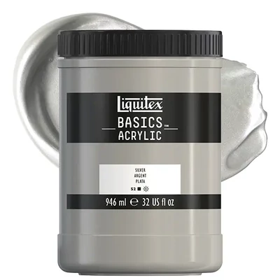 Liquitex Basics akrilfesték, 946 ml - 052, silver
