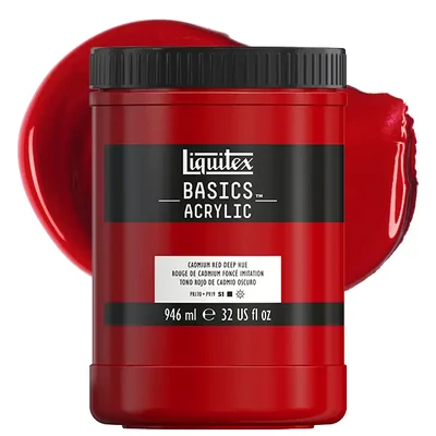 Liquitex Basics akrilfesték, 946 ml - 311, cadmium red deep hue