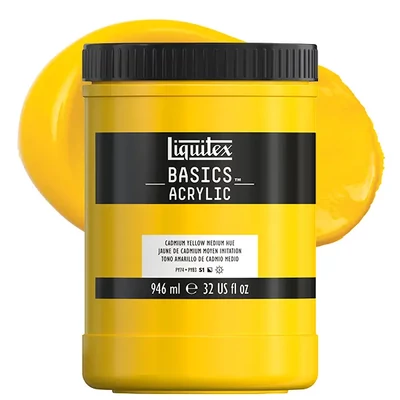 Liquitex Basics akrilfesték, 946 ml - 830, cadmium yellow medium hue