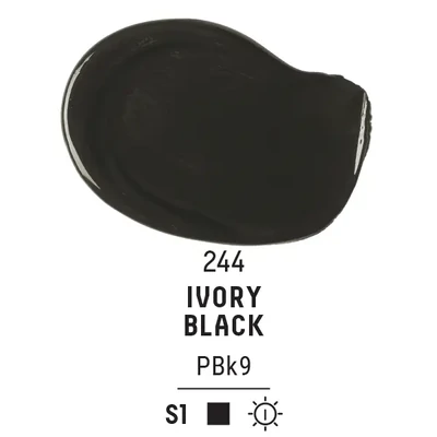 Liquitex Basics akrilfesték, 118 ml - 244, ivory black