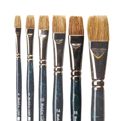 M1126F Munkácsy marhafülszőr lapos ecset - különféle méretekben