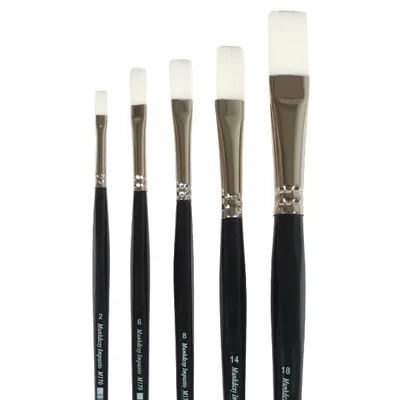 M170 Munkácsy Impasto hosszúnyelű lapos szintetikus ecset - különféle méretekben