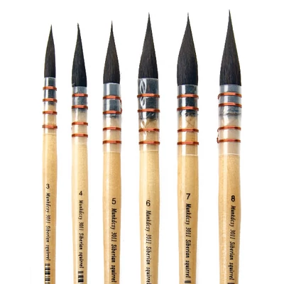 M3011 Munkácsy szibériai mókusszőr ecset - különféle méretekben