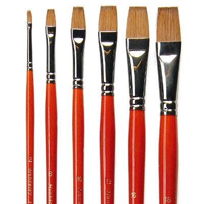 M315 Munkácsy lapos nyestszőr ecset - különféle méretekben