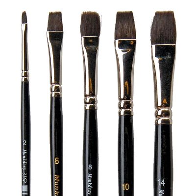 M316P Munkácsy mókusszőr lapos ecset - különféle méretekben