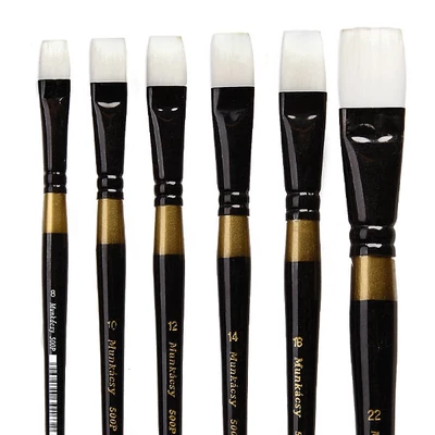 M500P Munkácsy fehér szintetikus lapos ecset - 0