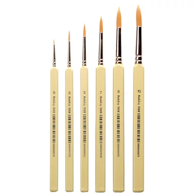 M7600R Munkácsy szintetikus, delta nyelű kerek ecset - különféle méretekben