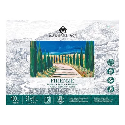 Magnani Firenze akril festőtömb, 100% pamut, 400 g, 31x41 cm, 15 lap