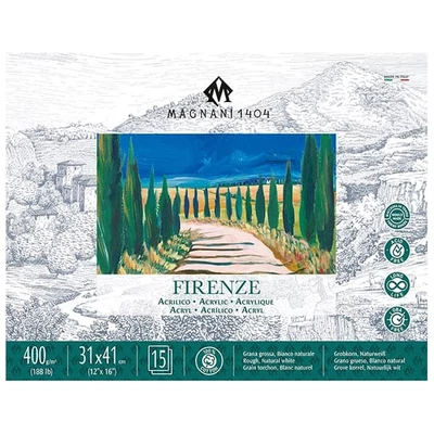 Magnani Firenze akril festőtömb, 100% pamut, 400 g, 31x41 cm, 15 lap