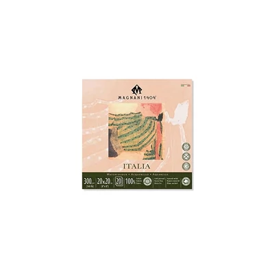 Magnani Italia akvarelltömb, 100% pamut, 300 g, 20x20 cm, 20 lap, félérdes