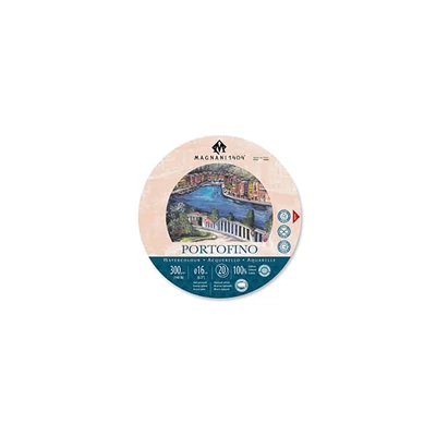 Magnani Portofino akvarelltömb, 100% pamut, 300 g, 16 cm kerek, 20 lap, sima