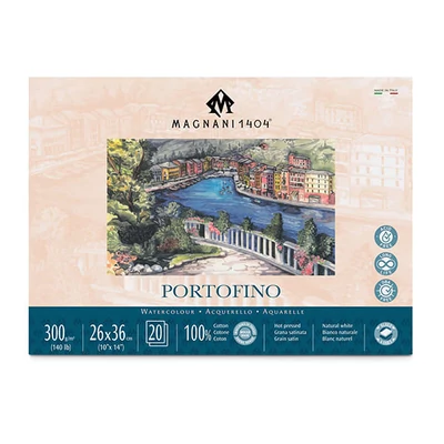 Magnani Portofino akvarelltömb, 100% pamut, 300 g, 26x36 cm, 20 lap, sima