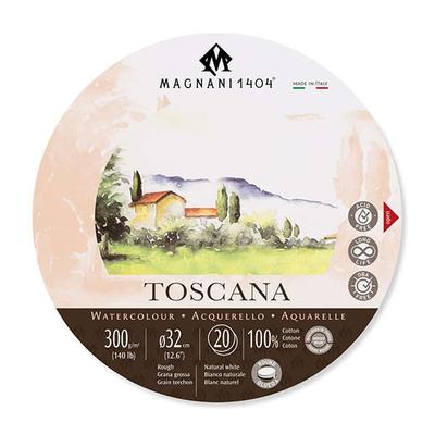 Magnani Toscana akvarelltömb, 100% pamut, 300 g, 32 cm kerek, 20 lap, érdes