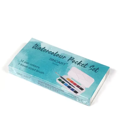 Akvarellfesték készlet - 12x1/2 szilke + ecset