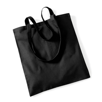 Pamut táska - 38x42 cm, hosszú füllel, fekete