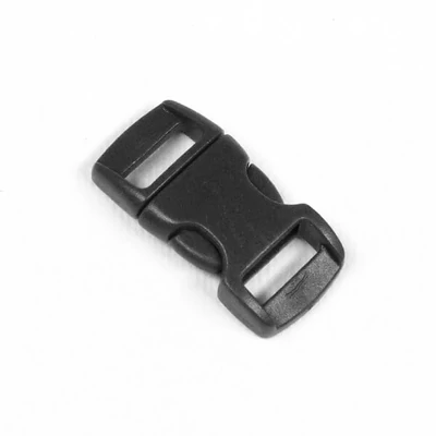 Paracord ívelt műanyag csat, Duraflex, 10 mm - fekete