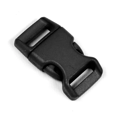 Paracord ívelt műanyag csat, Duraflex, 15 mm - fekete