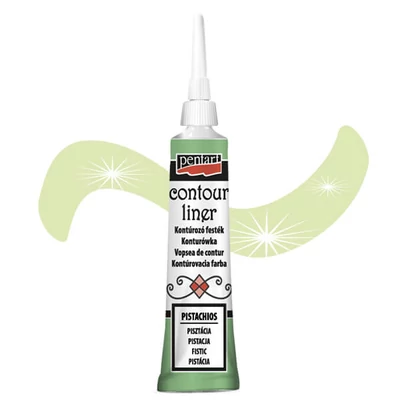 Pentart kontúrozó festék, univerzális, 20 ml - pisztácia, gyöngyház