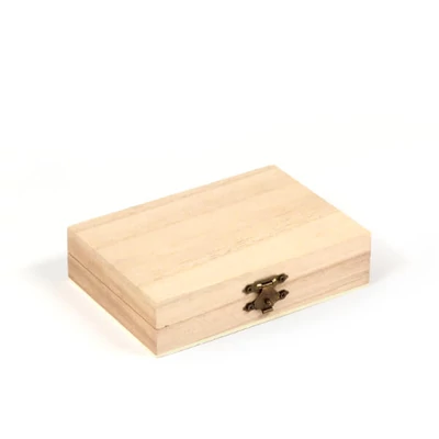 Fa doboz - 4 rekeszes, 14x10x3,5 cm