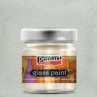 Pentart oldószeres üvegfesték, 30 ml - 26518 metál gyöngyfehér