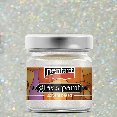 Pentart oldószeres üvegfesték, 30 ml - 26522 csillámos szivárvány
