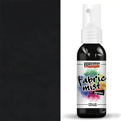 Pentart textilfesték spray, 50 ml - fekete